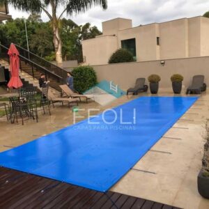 Capa de proteção em poliéster tramado com dupla camada de PVC para piscina - sob medida - Feoli Capas