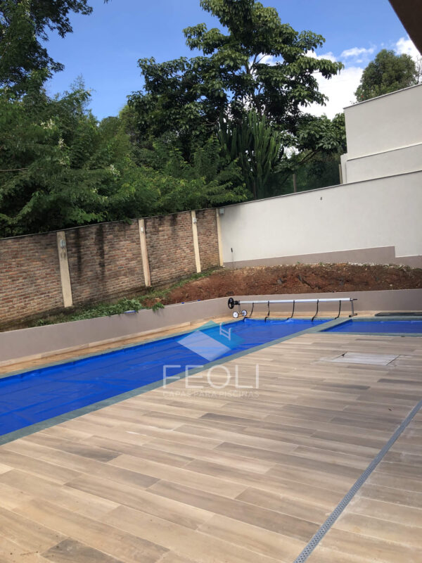 Capa térmica bolha Black and Blue para piscina – 500 micras - sob medida - Feoli Capas - Image 2