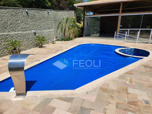 Capa térmica bolha Black and Blue para piscina – 500 micras - sob medida - Feoli Capas - Image 5
