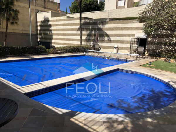 Capa térmica bolha Black and Blue para piscina – 500 micras - sob medida - Feoli Capas - Image 3